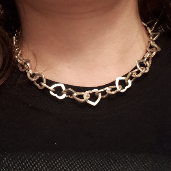 Sterling silver choker necklace - Picture 3 of 3